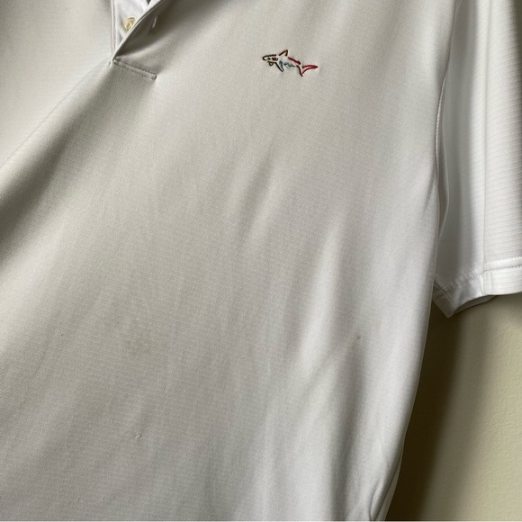 Greg Norman Men's White Polo Golf Shirt size L - Picture 6 of 7